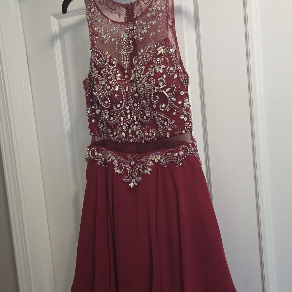 SPARKLY Burgundy Bling Dress